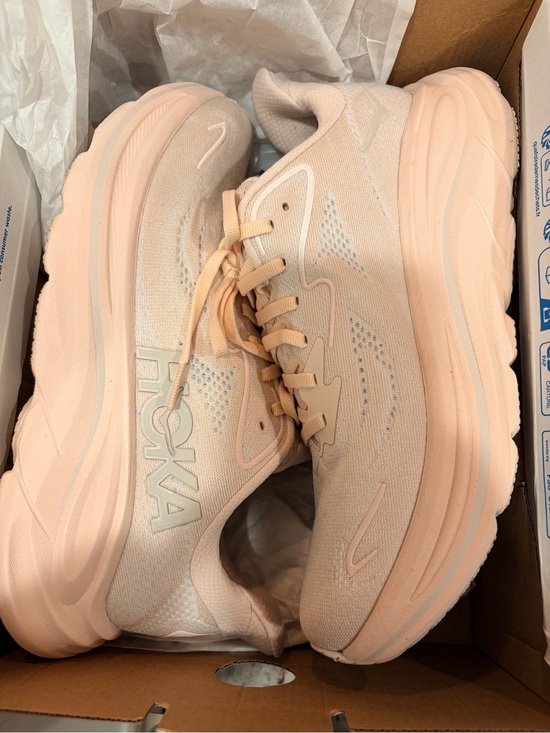 Hoka Shoes - Hoka Women's Pale Peach Athletic Running Shoes from Free People